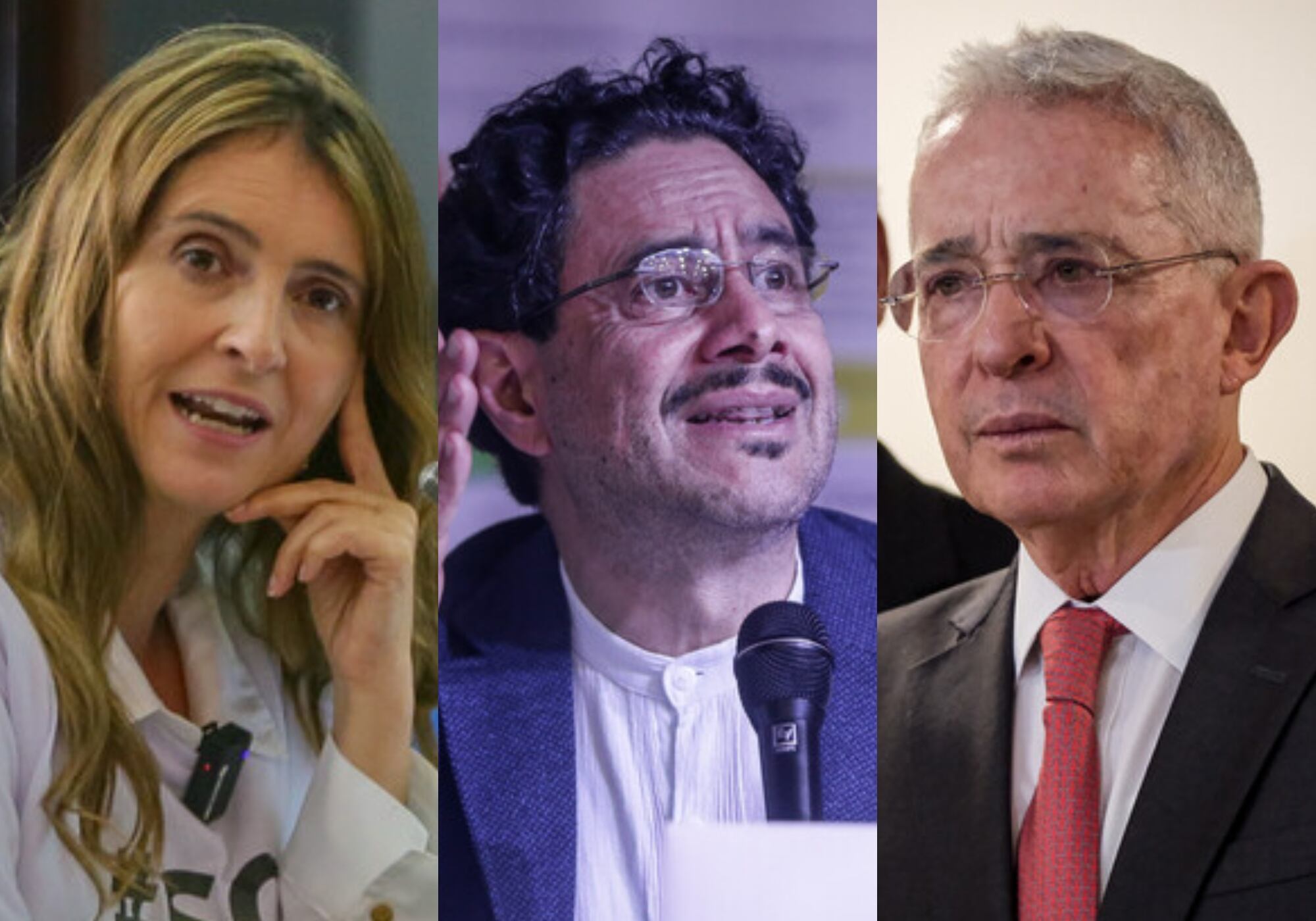 Paloma Valencia, Iván Cepeda y Álvaro Uribe. Fotos: (Colprensa - Catalina Olaya) / (Colprensa - Catalina Olaya) / Colprensa