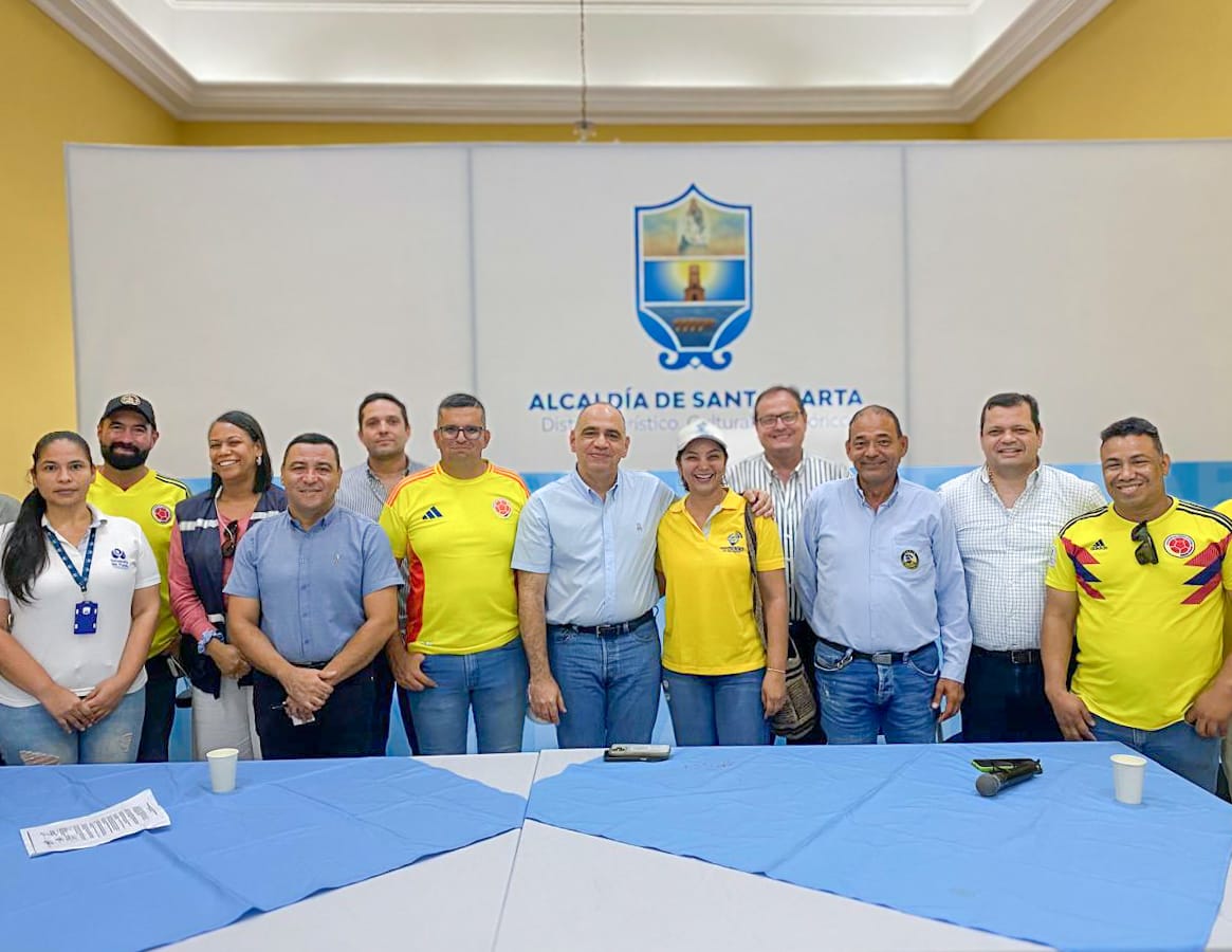 Reunión de taxistas/ Alcaldía de Santa Marta