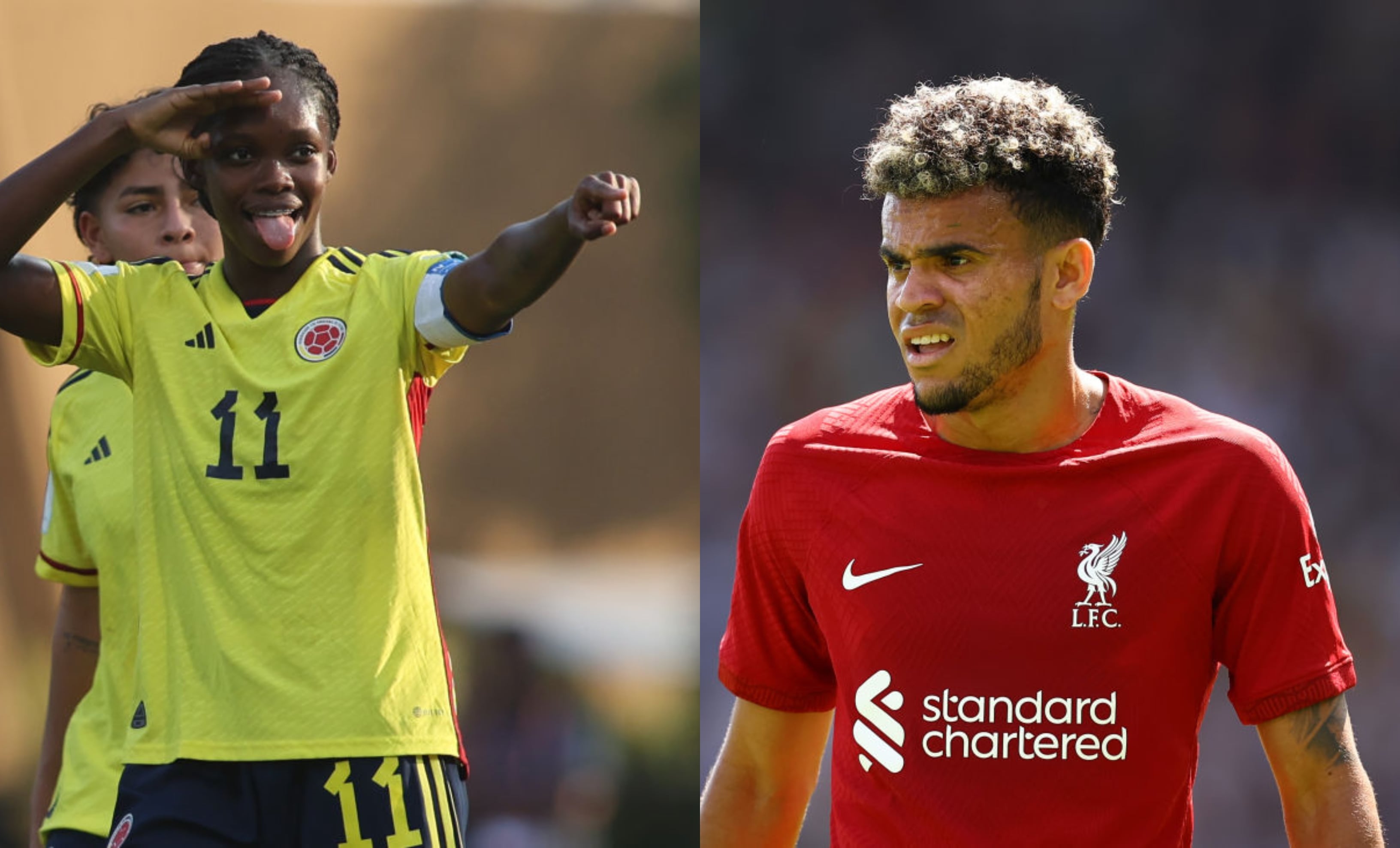 Linda Caicedo y Luis Díaz. Foto: Getty Images