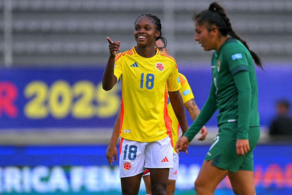 Linda Caicedo ante Bolivia en la Copa América Femenina 2025. (Photo by RODRIGO BUENDIA/AFP via Getty Images)
