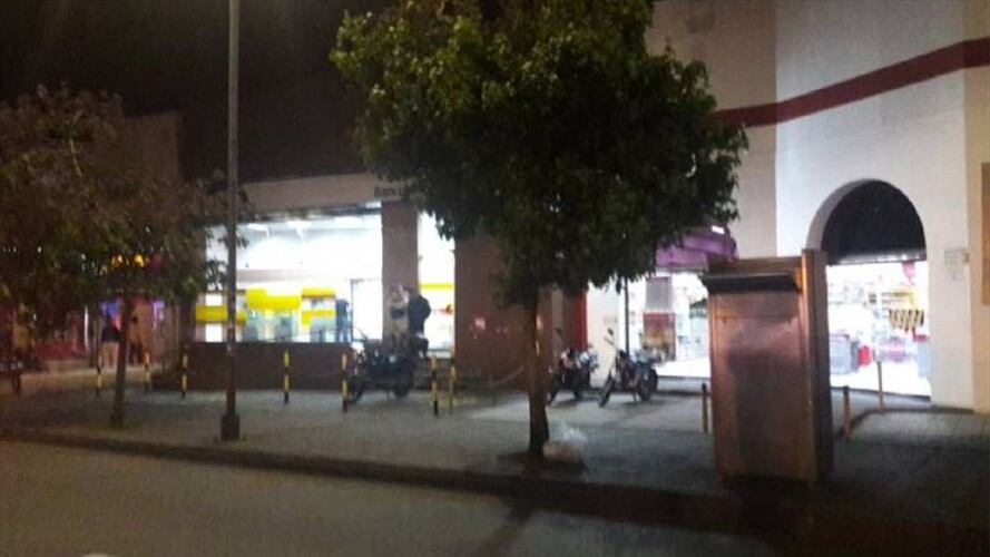 Robo a Bancolombia en Manizales. Foto: Cortesía