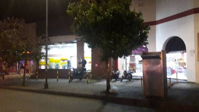 Robo a Bancolombia en Manizales. Foto: Cortesía