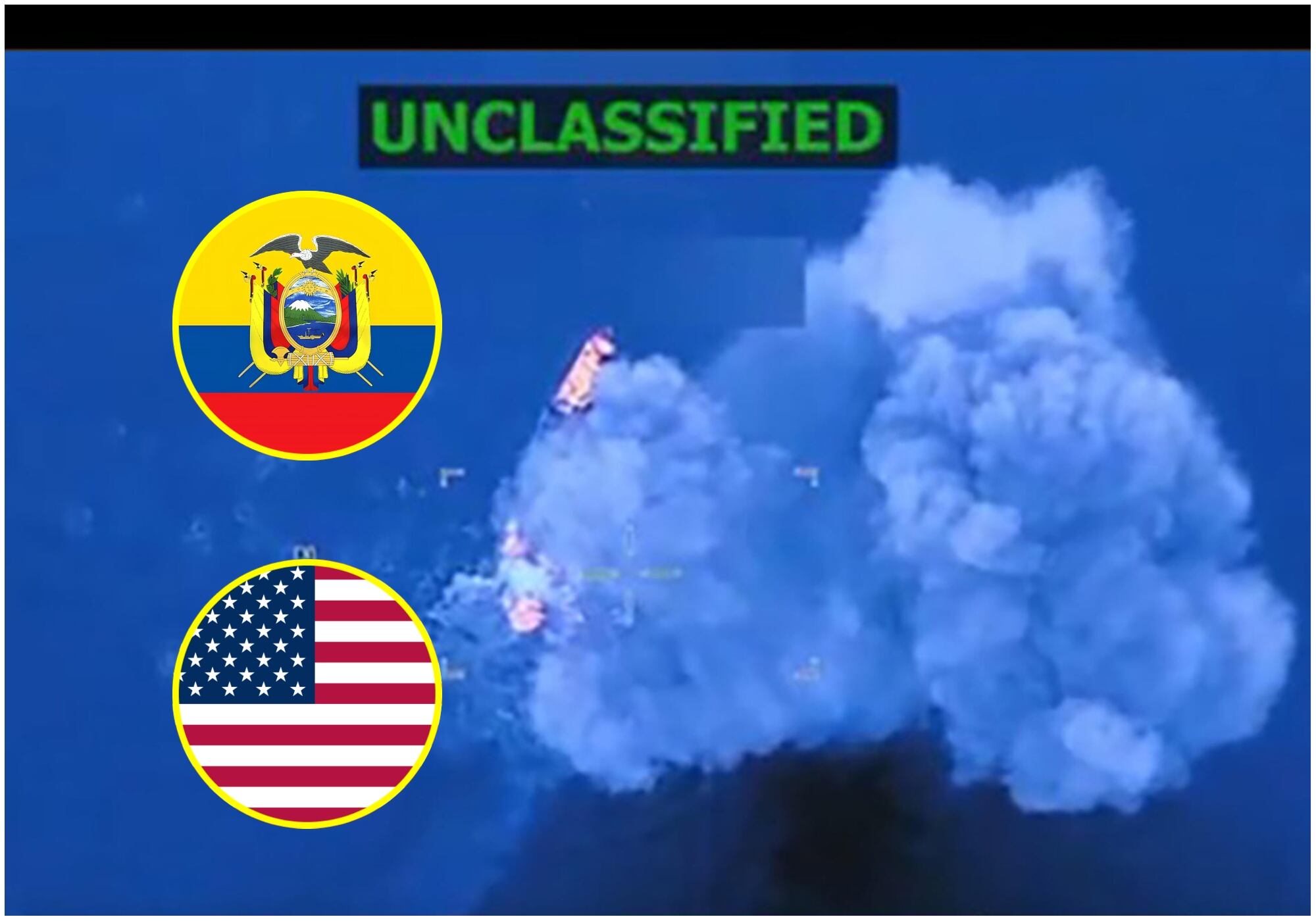 Ecuatoriano que sobrevivió al ataque de EE.UU. a un narcosubmarino quedó en libertad. Foto: EFE.