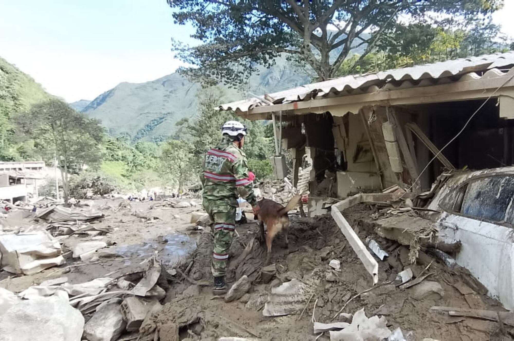 Avalancha en Quetame, Cundinamarca | Foto: Policía