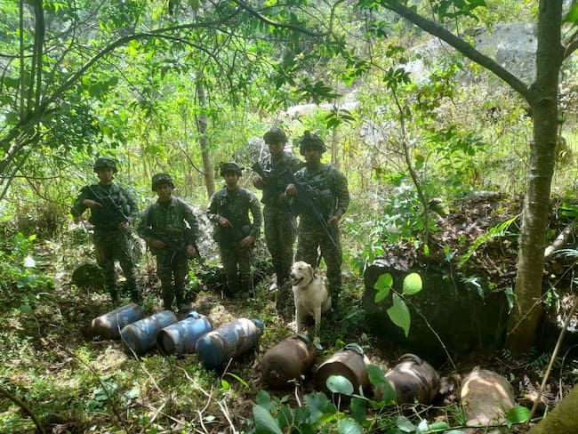 Neutralizan 20 artefactos explosivos en zona rural de El Zulia. Foto: Ejército Nacional.