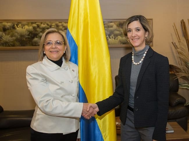 Vicecanciller Patti Londoño Jaramillo le dio la bienvenida a la Vicepresidenta de Paraguay. Foto: Cancillería de Colombia