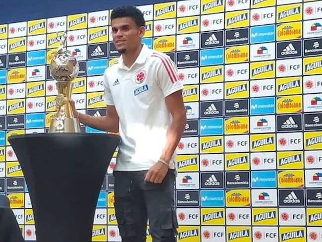 Luis Díaz recibió en Barranquilla el ‘Botín De Oro’ de la Copa América. Foto: Colprensa-Cortesía Carlos Toncel