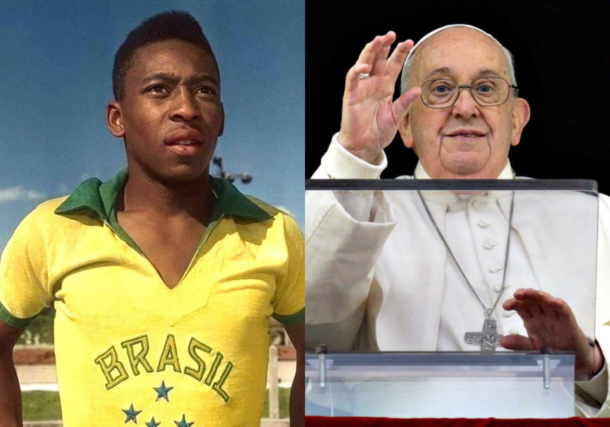Pelé y papa Francisco. Foto:  (Photo by Alessandro Sabattini/Getty Images) / (Photo by Vatican Media via Vatican Pool/Getty Images)