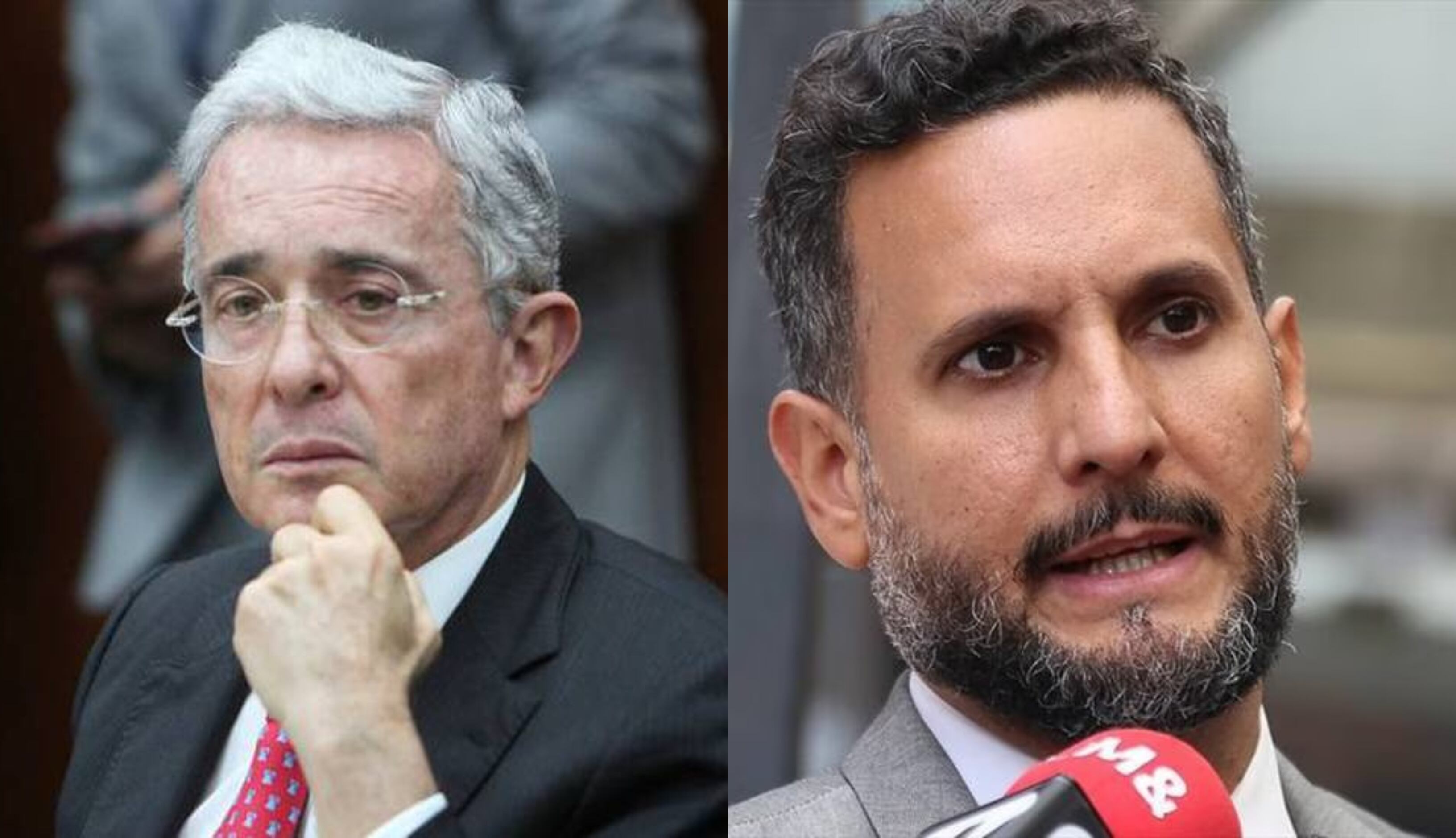 Álvaro Uribe y Miguel Ángel del Río. Foto: Colprensa