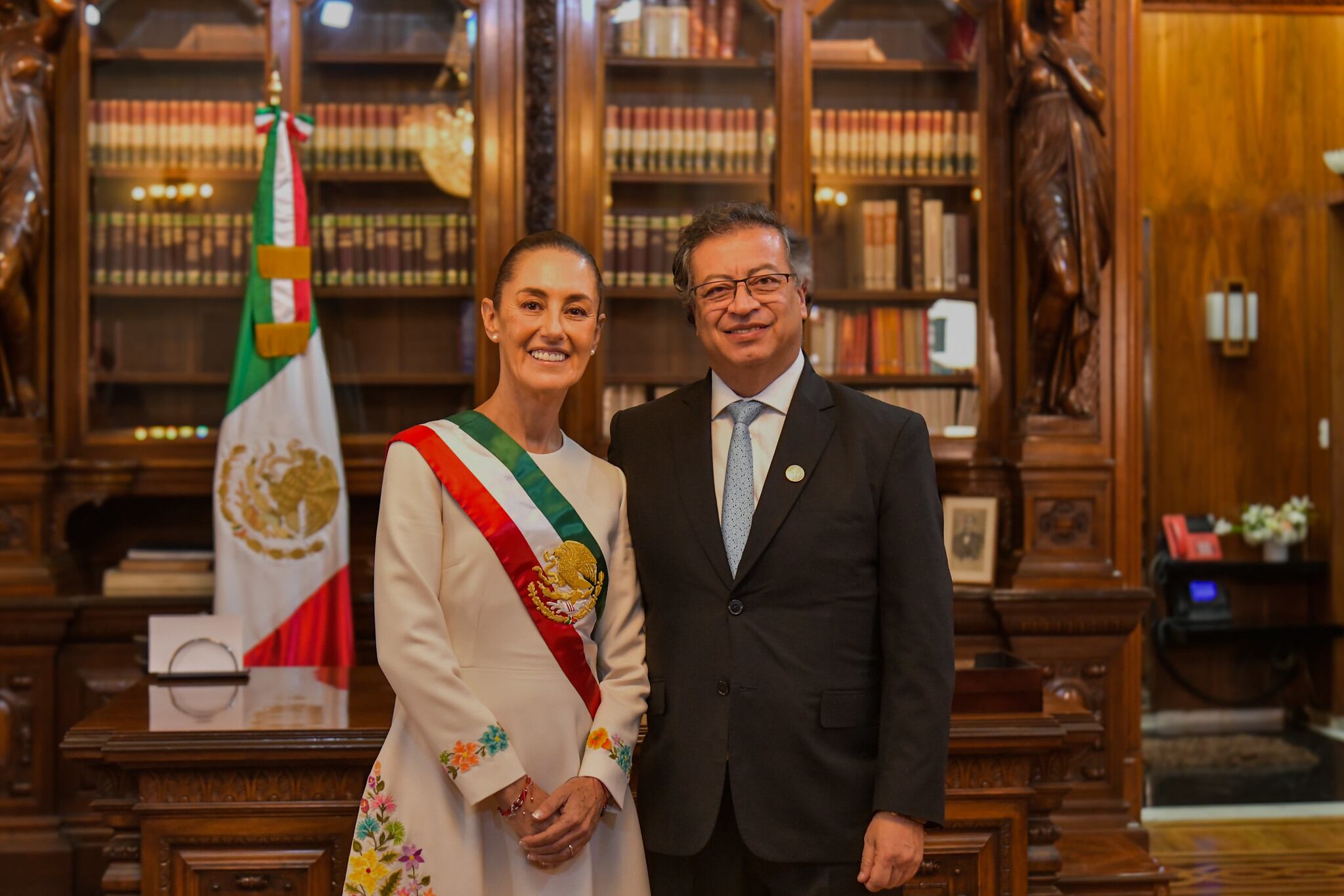 Gustavo Petro y Claudia Sheinbaum. Foto: Getty Images.