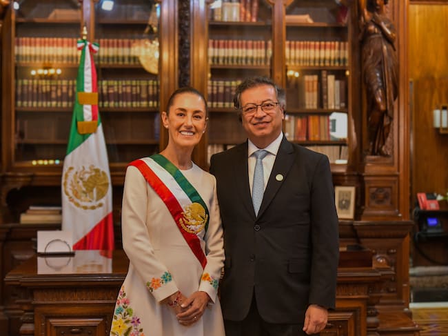 Gustavo Petro y Claudia Sheinbaum. Foto: Getty Images.