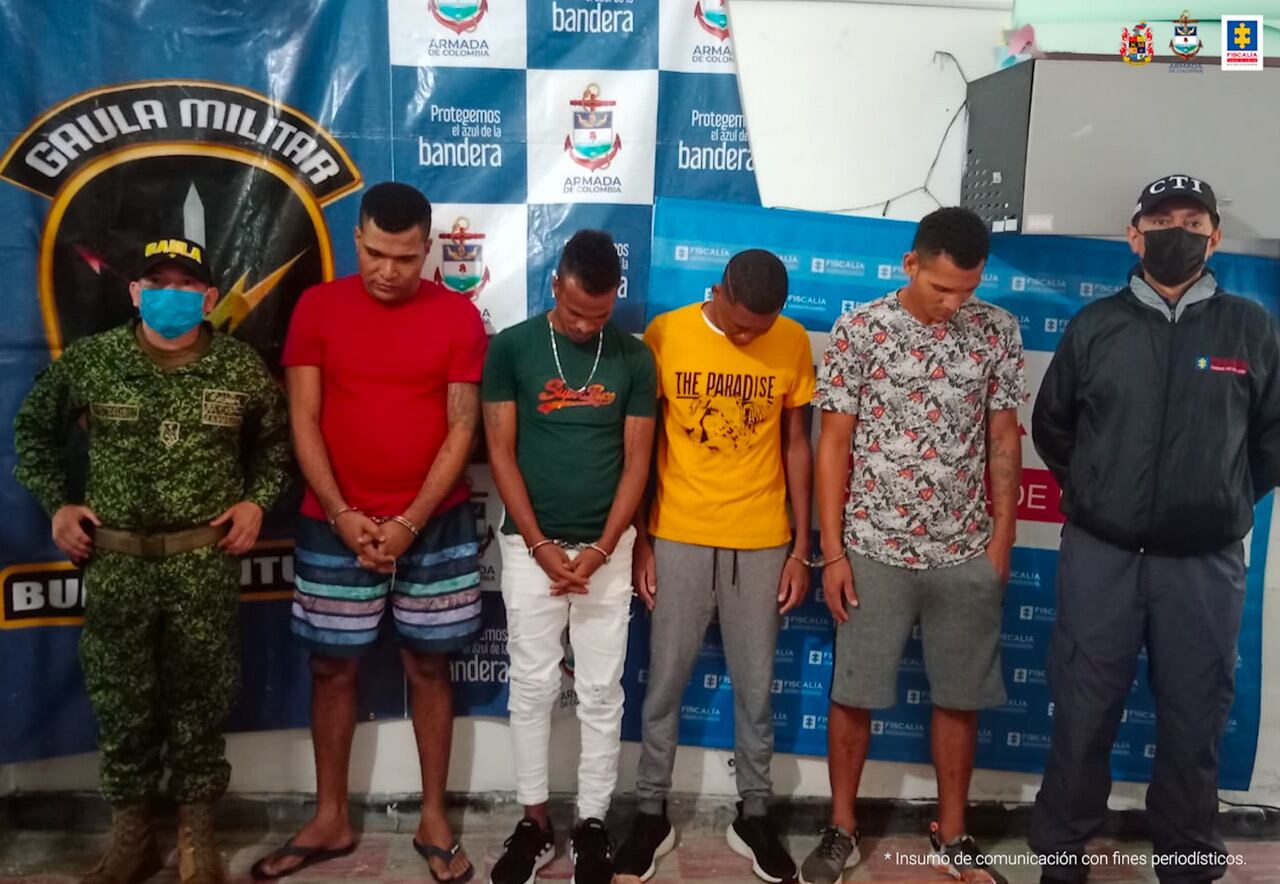 Capturaron a integrantes de ‘Los Chacales’. Foto: Cortesía Fiscalía.