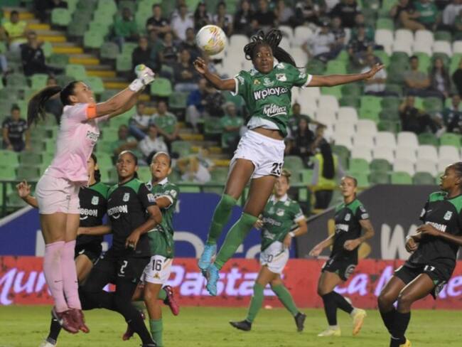 Deportivo Cali con Atlético Nacional de la Liga Femenina 2023. Foto archivo: Colprensa-El País