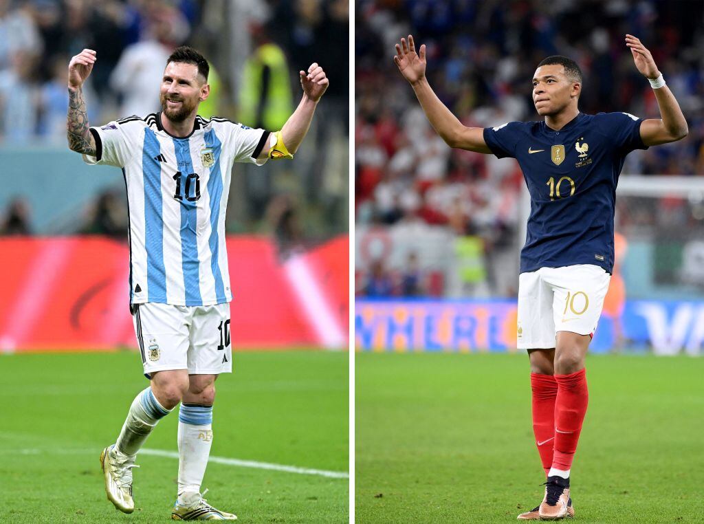 Francia vs Argentina, Mundial de Qatar. (Photo by Juan MABROMATA and Franck FIFE / AFP) (Photo by JUAN MABROMATA,FRANCK FIFE/AFP via Getty Images)
