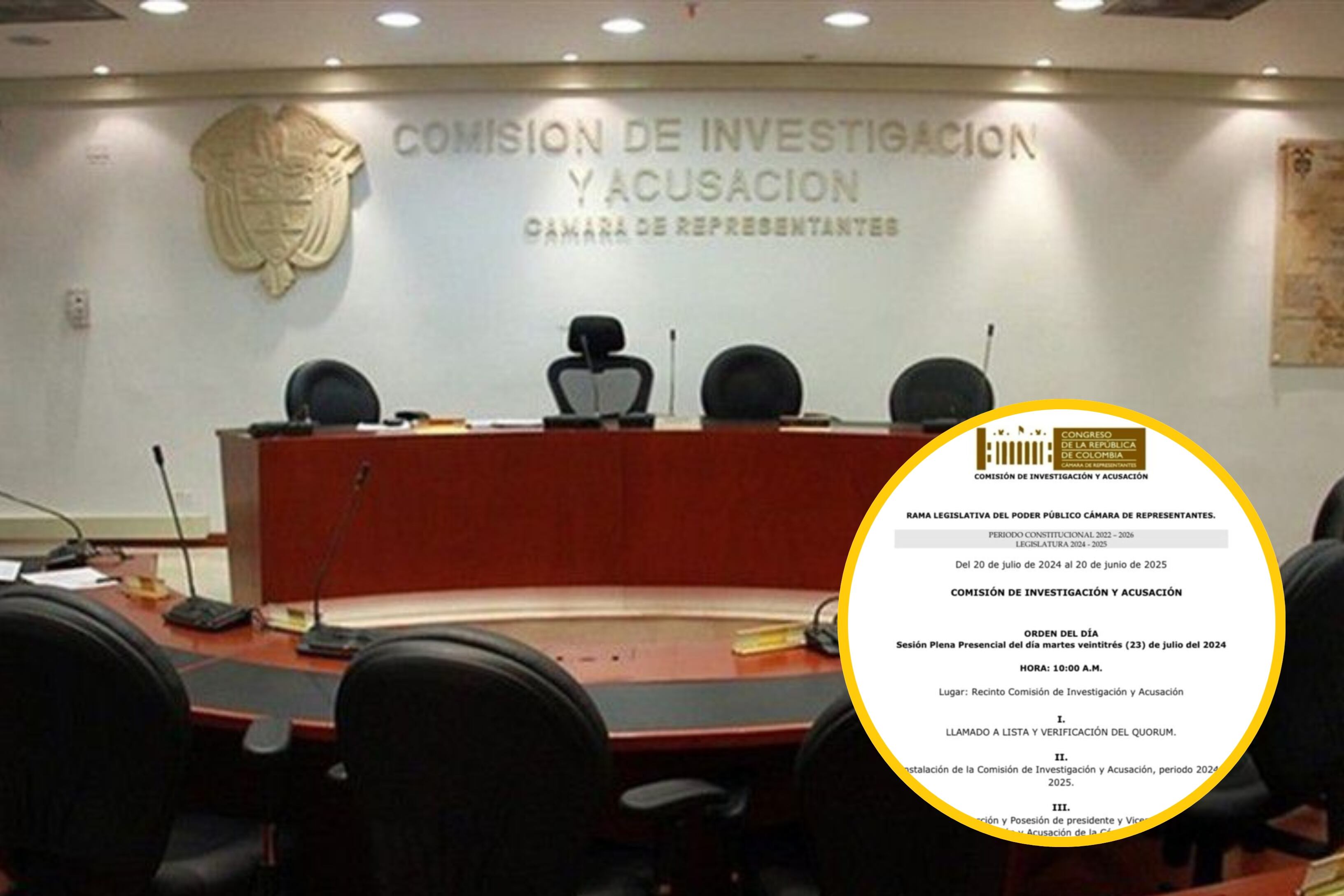 Comisión de Acusaciones. Foto: Colprensa