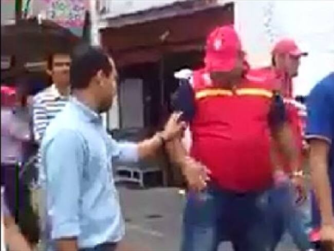 Enfrentamiento en Bucaramanga . Foto: Captura del video
