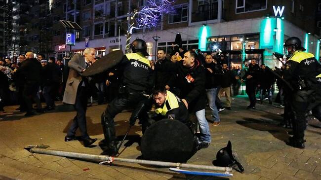 Protestas en Rotterdam. Foto: Getty Images