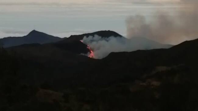 El pasado 12 de enero se emitió alerta roja en más de 100 municipios de Boyacá por parte del Ideam ante una alta probabilidad de incendios forestales.. Foto: Gestión del Riesgo de Boyacá