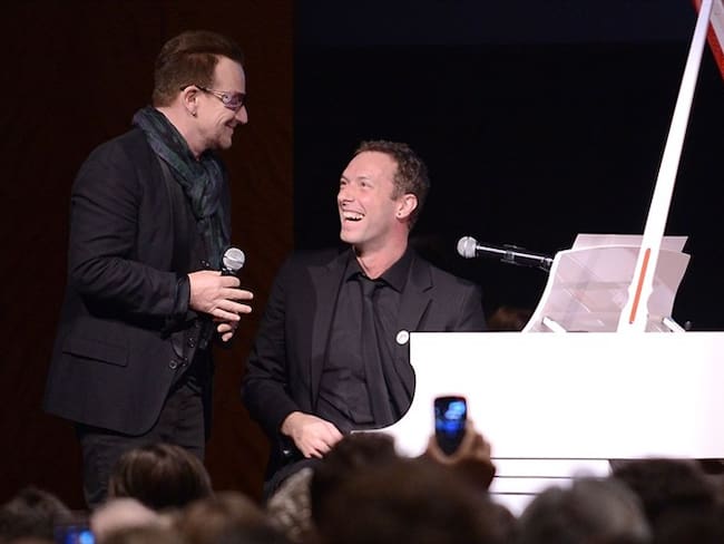 Bono y Chris Martin juntos por Frank Sinatra. Foto: Getty Images
