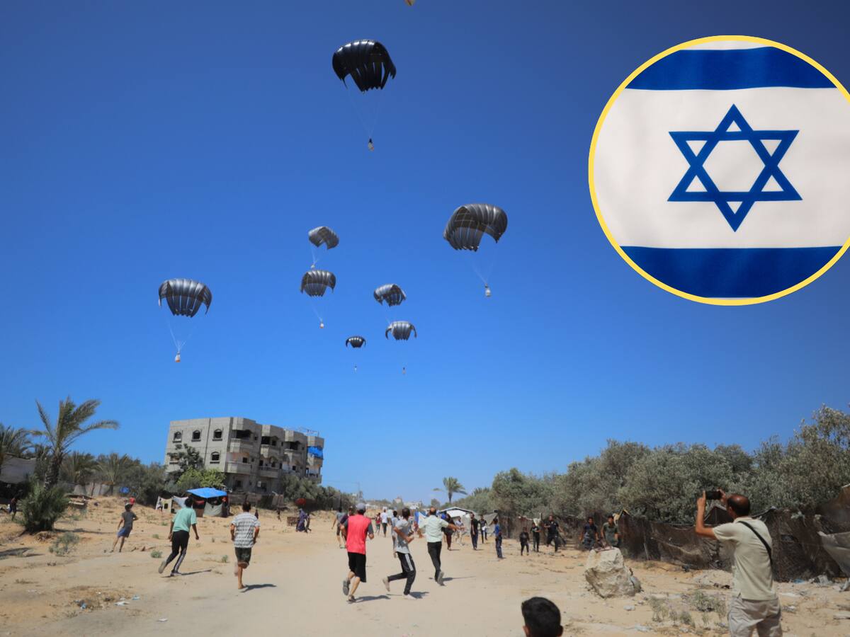 Israel dijo que este 5 de agosto se lanzaron 107 palés de comida en la Franja de Gaza