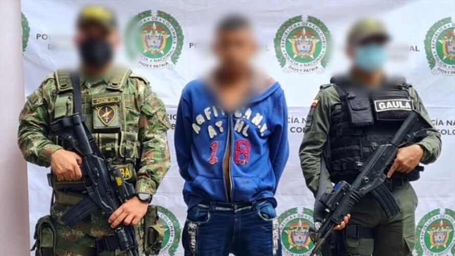 Capturan a hombre que habría intentado asesinar a un policía en Montelíbano. Foto: prensa Policía.