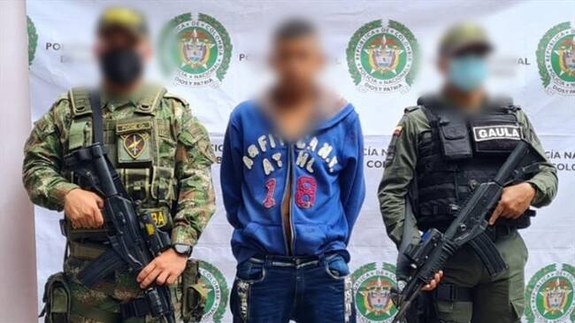 Capturan a hombre que habría intentado asesinar a un policía en Montelíbano. Foto: prensa Policía.