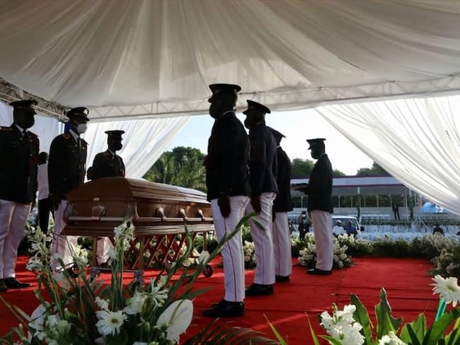 Sepultura del presidente asesinado Jovenel Moise. Foto: Getty Images