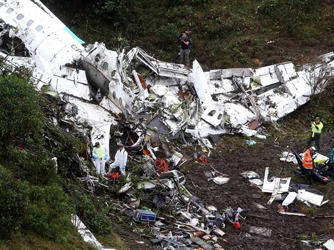 El avión de Lamia se accidentó con los jugadores del Chapecoense a bordo y dejó 71 personas muertas el pasado 28 de noviembre. Foto: Agencia EFE