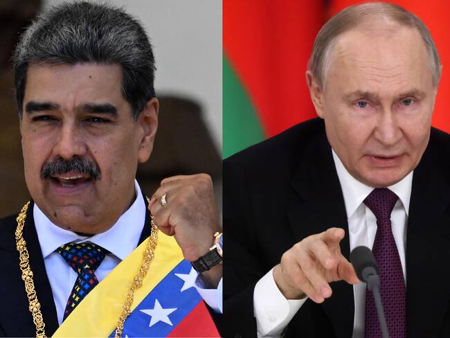 Vladimir Putin. FOTO: Contributor/Getty Images - Nicolás Maduro. FOTO: JUAN BARRETO/AFP via Getty Images.