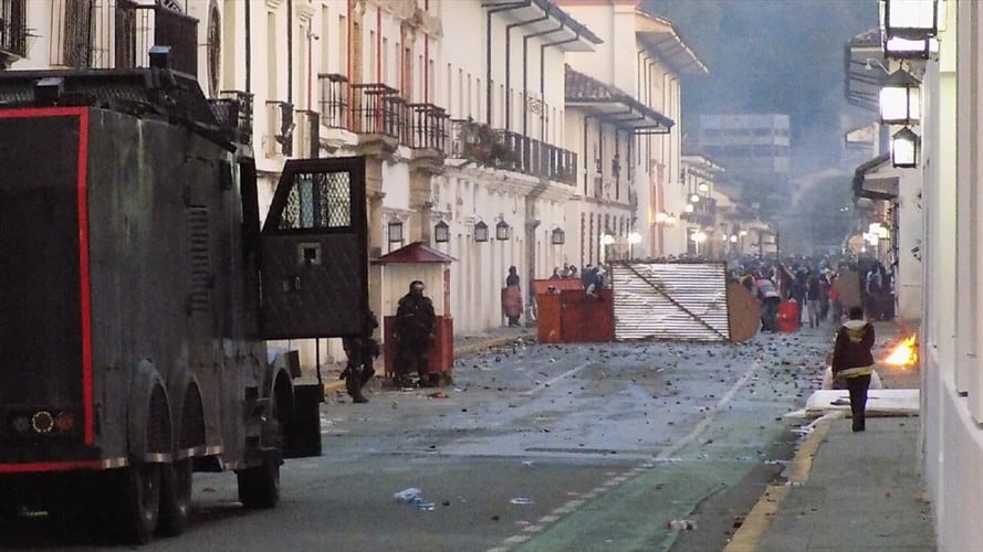 Manifestaciones durante el paro nacional en Colombia. Foto: Colprensa-Francisco Calderón