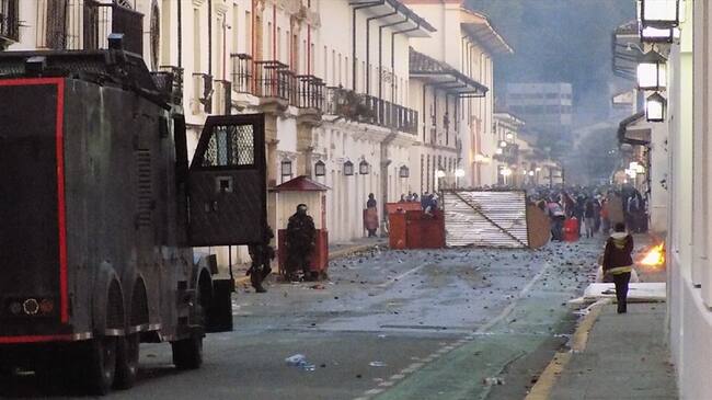 Manifestaciones durante el paro nacional en Colombia. Foto: Colprensa-Francisco Calderón