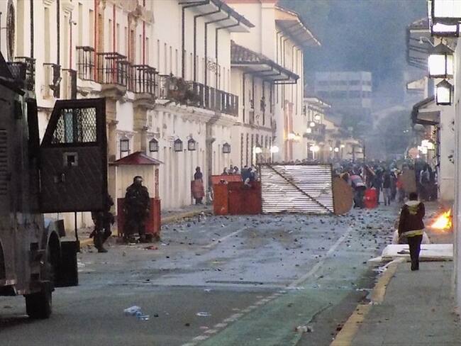 Manifestaciones durante el paro nacional en Colombia. Foto: Colprensa-Francisco Calderón