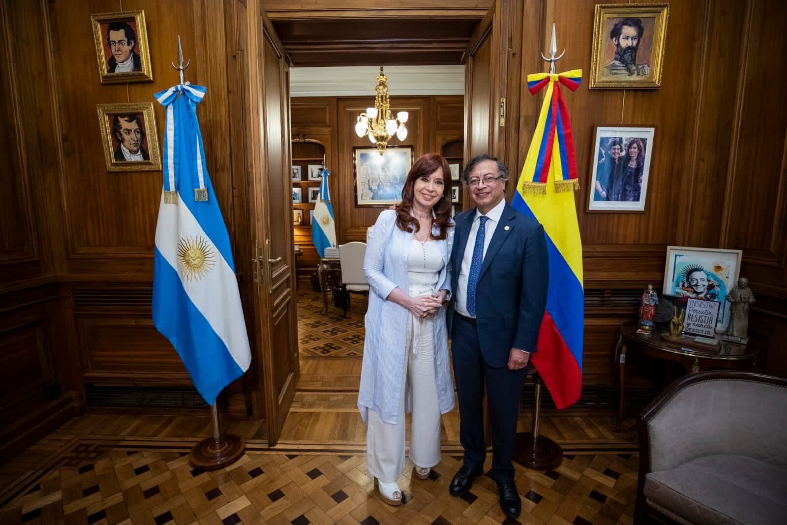 Gustavo Petro y Cristina Fernández de Kirchner. Foto: Presidencia de la Nación de Argentina