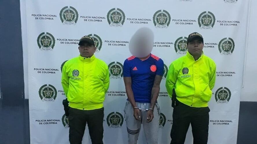 Capturado en Cali, alias Albertico. Foto: Policía Nacional