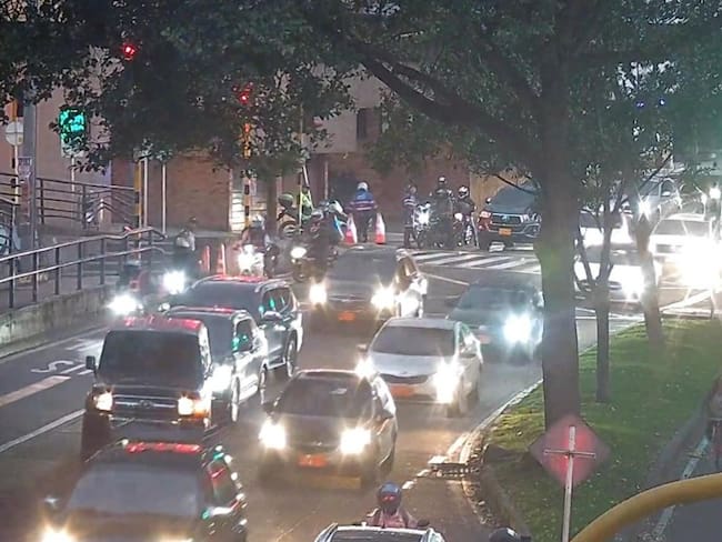 Bloqueos en la vía La Calera. Foto: Secretaría de Movilidad de Bogotá.