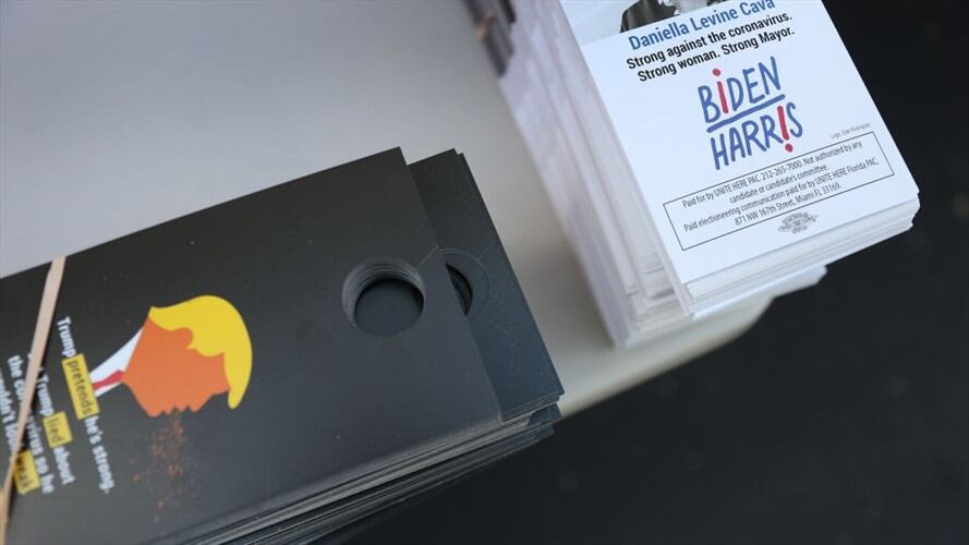 Cuatro mentiras electorales de Donald Trump y Joe Biden. Foto: Getty Images / JOE RAEDLE