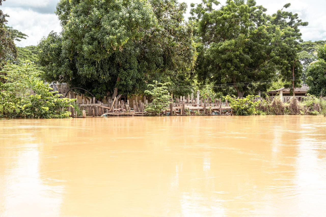 Río Sinú en Lorica, Córdoba. Foto: prensa Alcaldía de Lorica.
