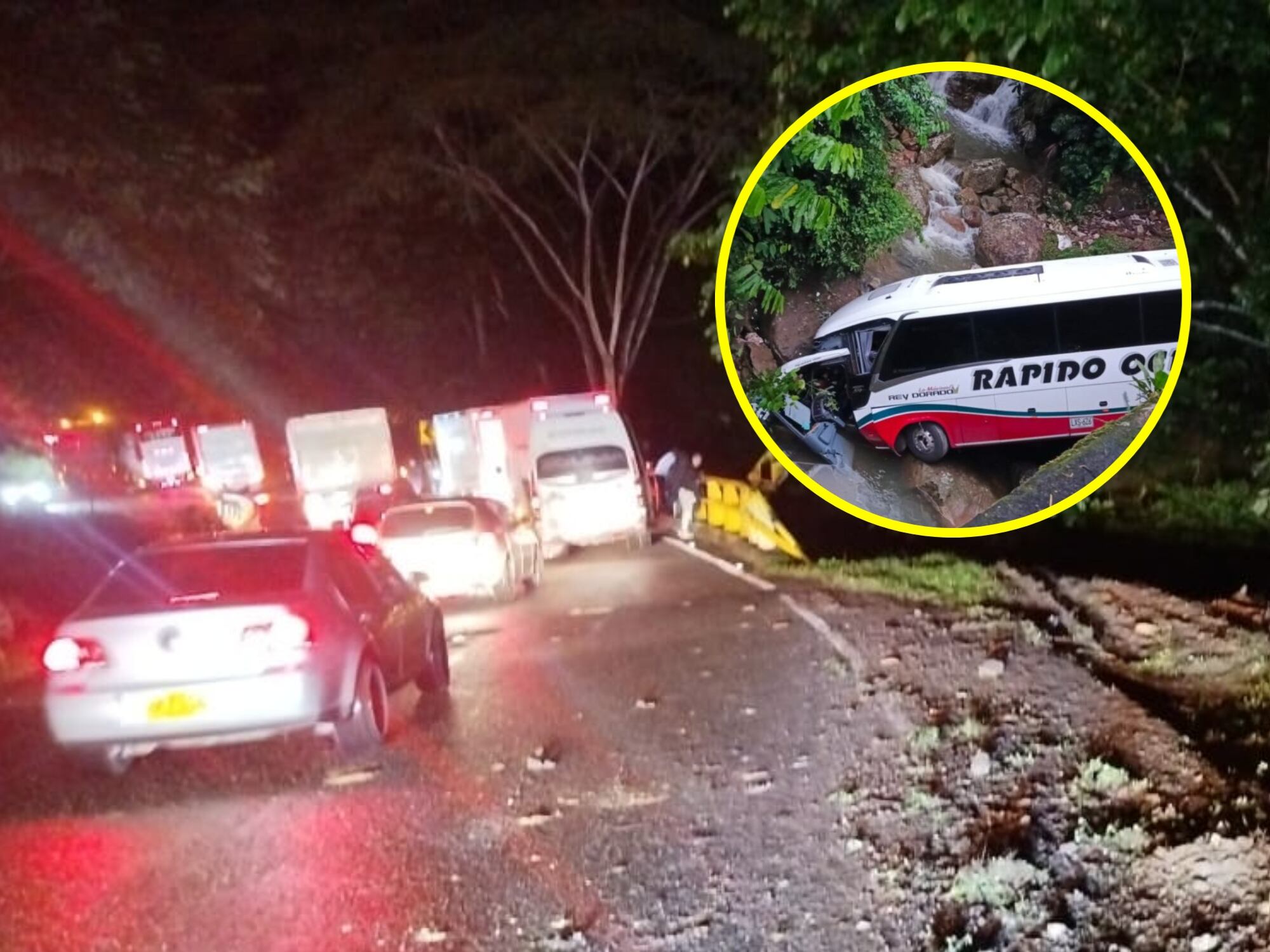 Accidente en Autopista de Medellín-Bogotá.