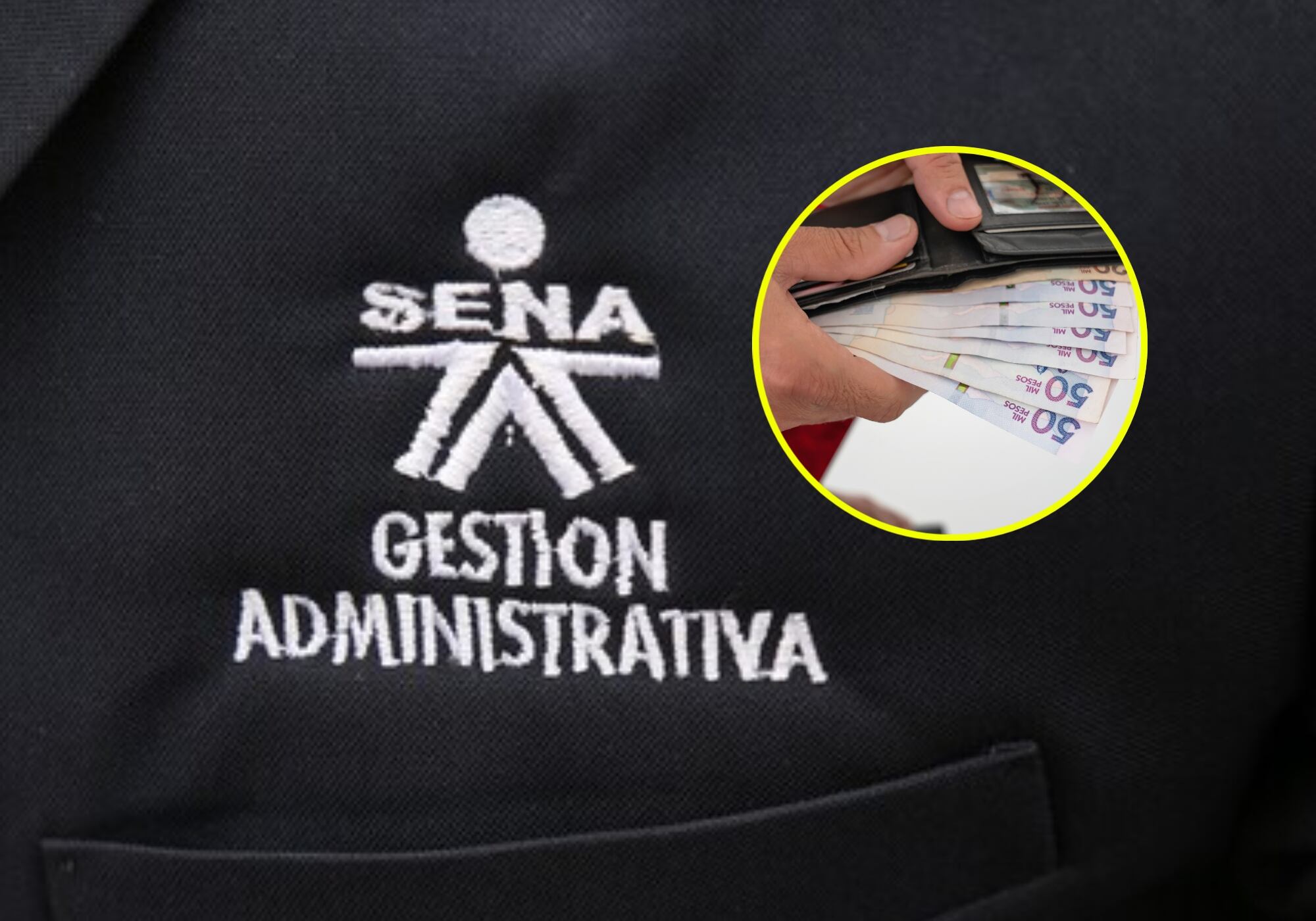 Estudiante del SENA y dinero colombiano. Foto:  (Colprensa - Álvaro Tavera) / Getty Images