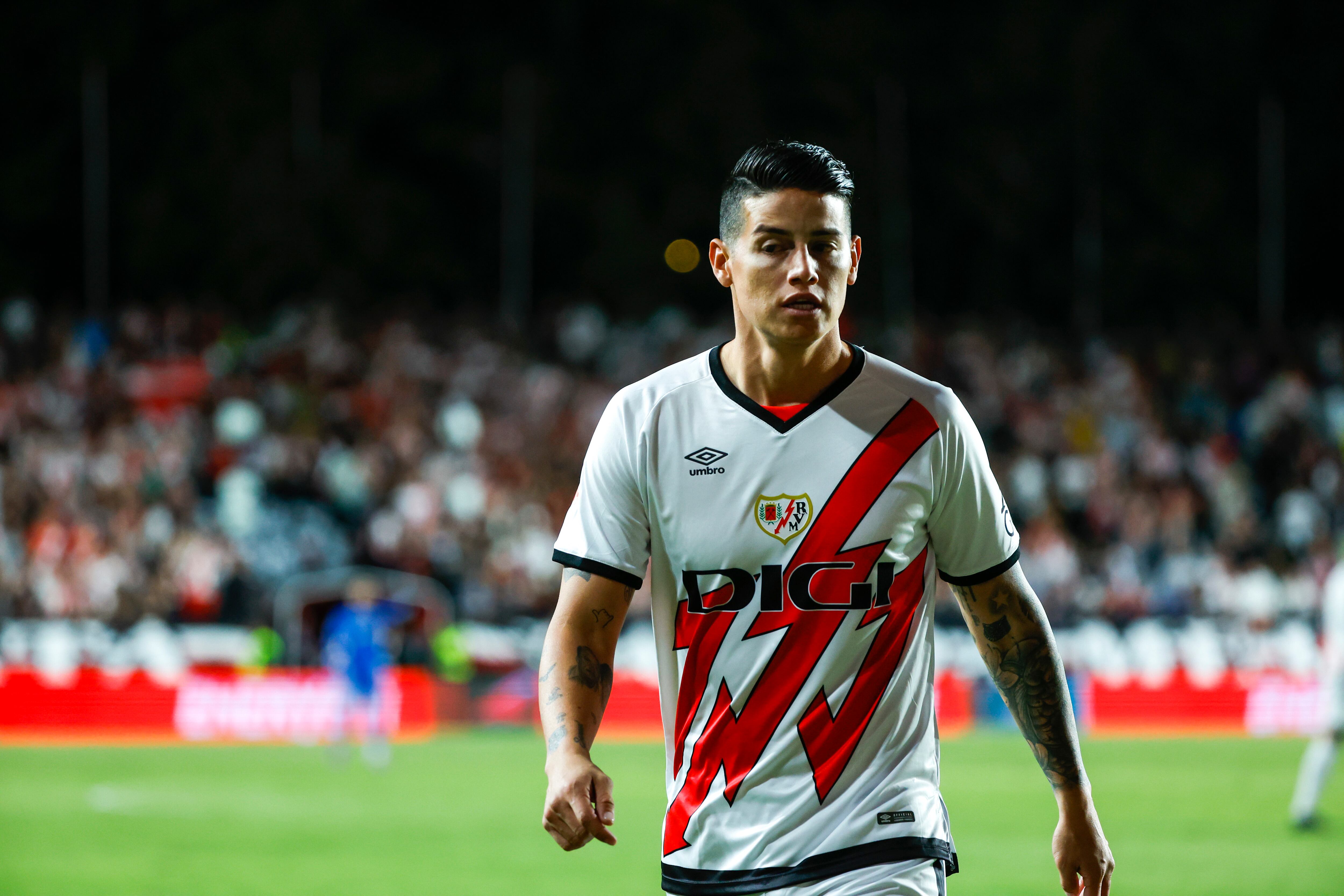 James Rodríguez con el Rayo Vallecano. Foto: EFE.