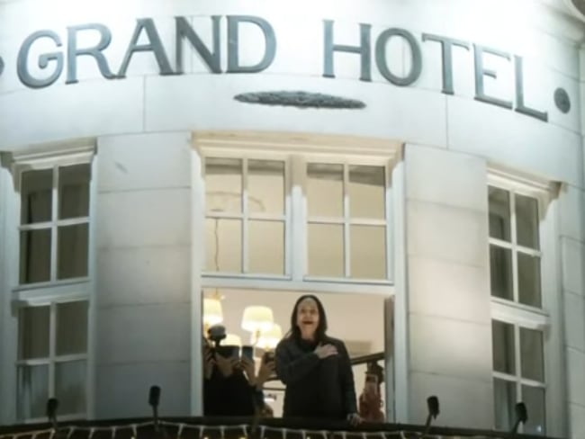 María Corina Machado hace su primera aparición pública en Oslo.