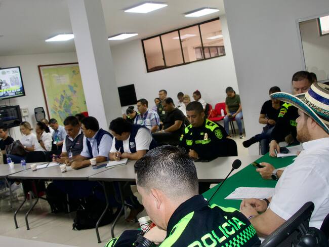 Consejo de seguridad en el que se analizó la situación de Montelíbano y Puerto Escondido. Foto: prensa Gobernación de Córdoba.