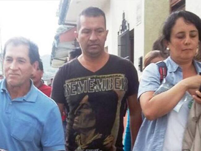 El presidente de Asoinca, Fernando Vargas, fue dejado en libertad junto a sus compañeros. Foto: Cortesía Oscar Piamba