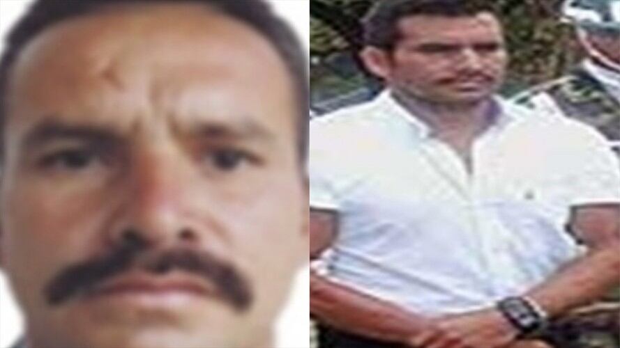 En la fotografía de izquierda a derecha: Omar Pardo Galeano, alias ‘Antonio Medina’ y Jorge Eliecer Jiménez, alias ‘Arturo Ruiz o Jerónimo’. Foto: Cortesía Ejército Nacional