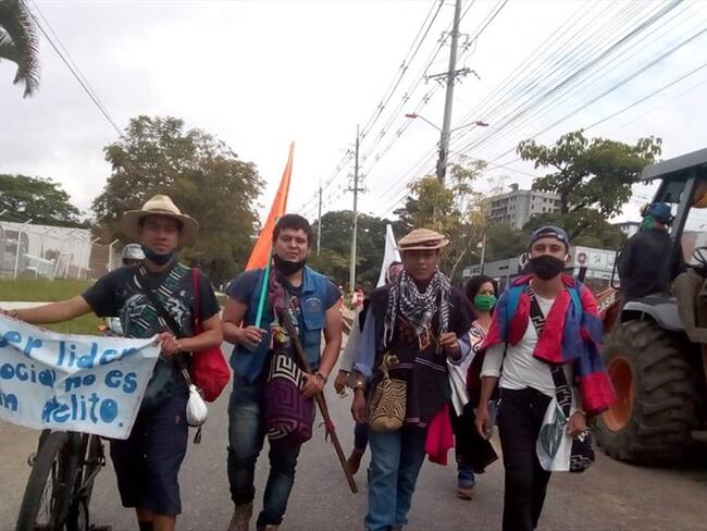 Domingo Vázquez aseguró que las peleas de los grupos armados por las rutas del narcotráfico han afectado gravemente a la comunidad del Cauca.. Foto: Cortesía