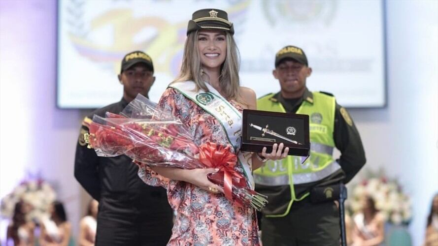María Fernanda Aristizábal es la nueva reina de la Policía Nacional.. Foto: Cortesía CNB