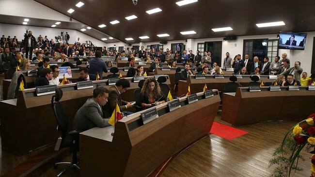 La bancada de la Colombia Humana - UP del cConcejo de Bogotá pasará una moción de censura al secretario de Seguridad, Hugo Acero. Foto: Colprensa / ALVARO TAVERA