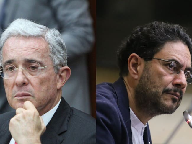 Exsenador Álvaro Uribe y senador Iván Cepeda. Fotos: Colprensa