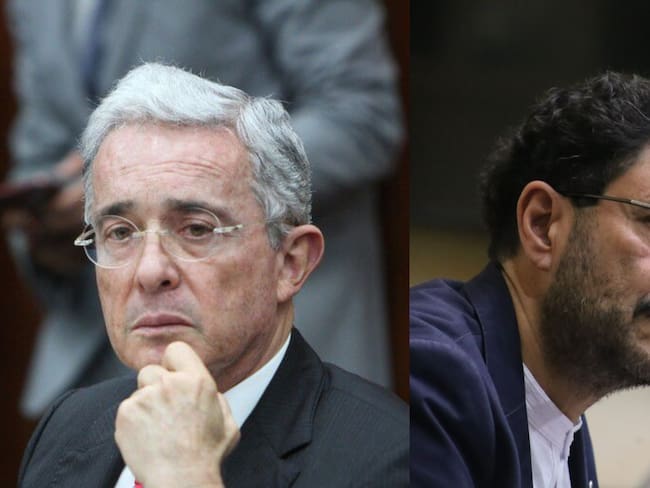 Exsenador Álvaro Uribe y senador Iván Cepeda. Fotos: Colprensa