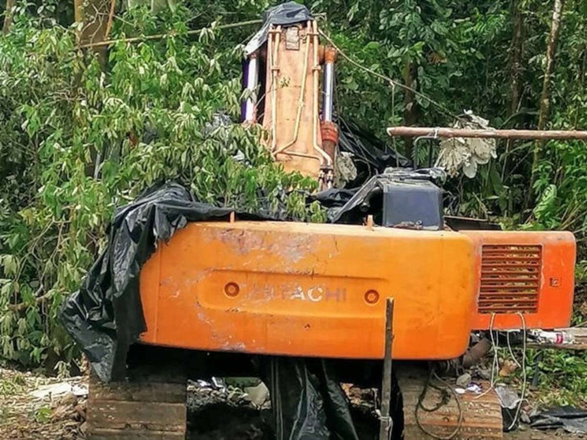 Destruyen maquinaria utilizada para la minería ilegal en Cauca